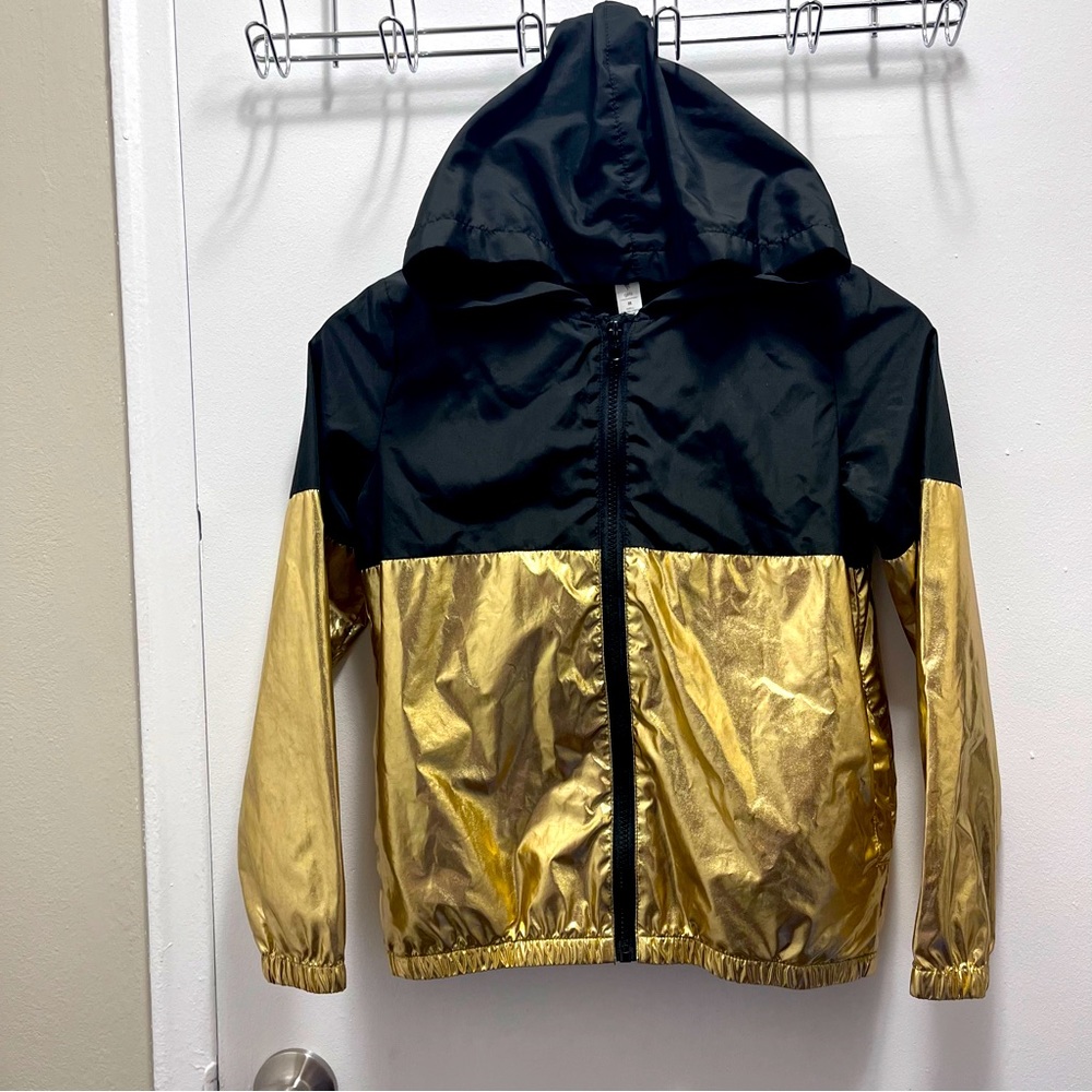 Ideology Girls full zip balck / metallic Gold light jacket size Medium